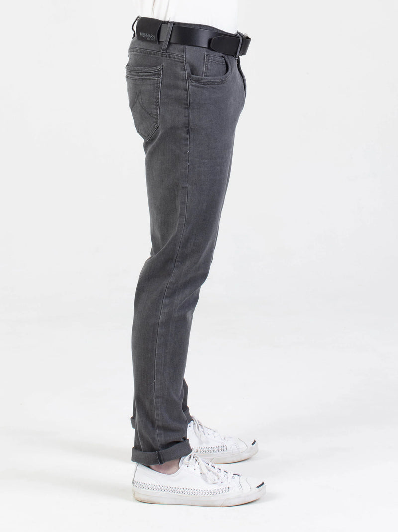 Mish Mash 1984 Tapered Fit Mid Stretch Brushed Denim Hawker Grey Jeans