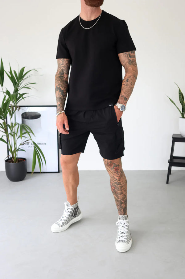 CAPO LIGHTWEIGHT CARGO SHORT - BLACK