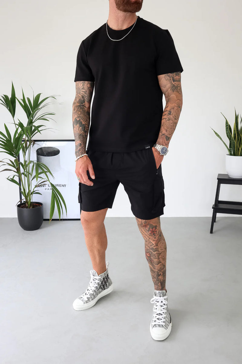 CAPO LIGHTWEIGHT CARGO SHORT - BLACK