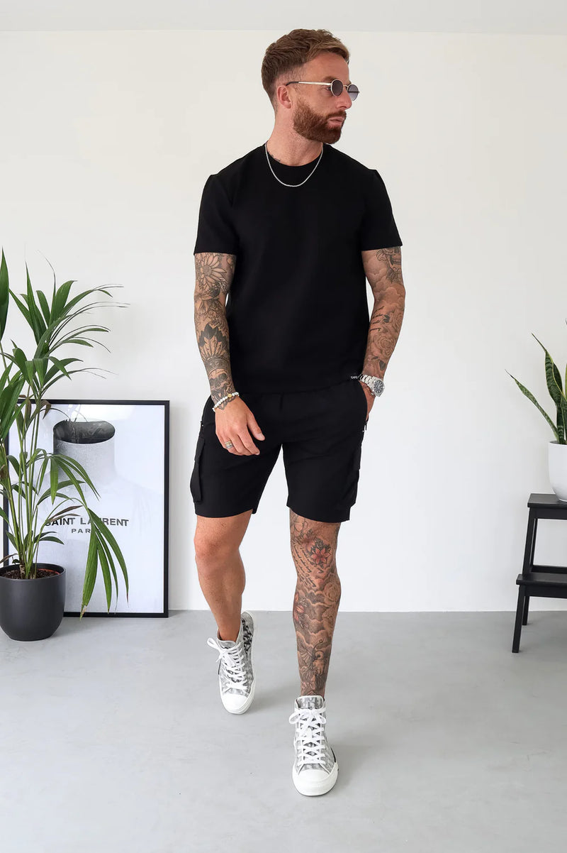 CAPO LIGHTWEIGHT CARGO SHORT - BLACK