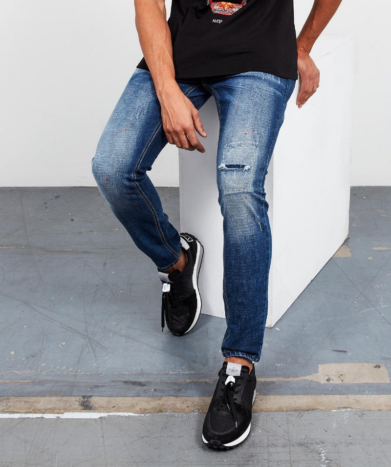 Alessandro Zavetti Sebastiano Slim Jean DENIM INDIGO BLUE