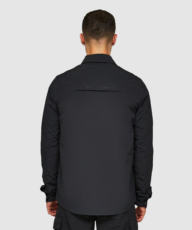 Alessandro Zavetti Fiorenzo Overshirt JET BLACK