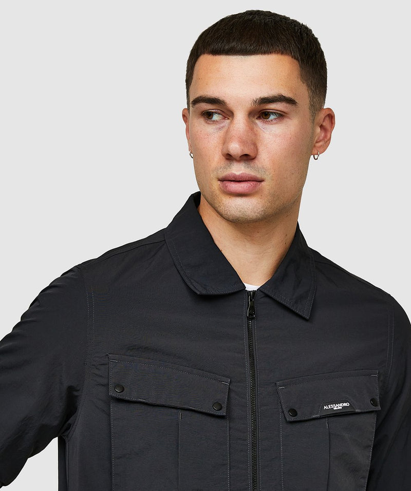 Alessandro Zavetti Fiorenzo Overshirt JET BLACK