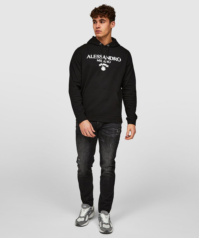 Alessandro Zavetti Dalore Overhead Hoodie Jet black