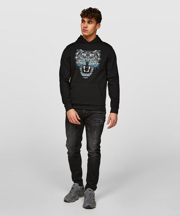 Alessandro Zavetti Growler Dot Overhead Hoodie Jet black