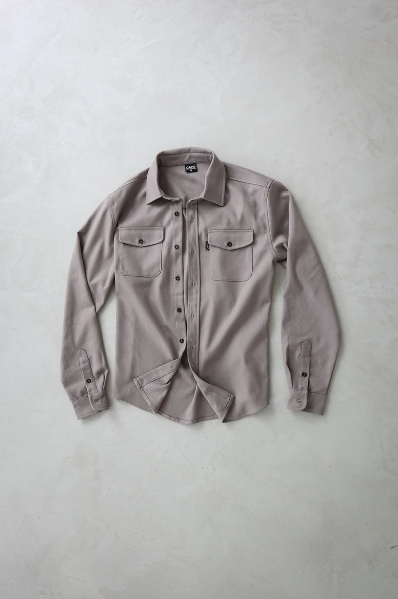 Capo Long sleeve Tailored fit Overshirt - GREY