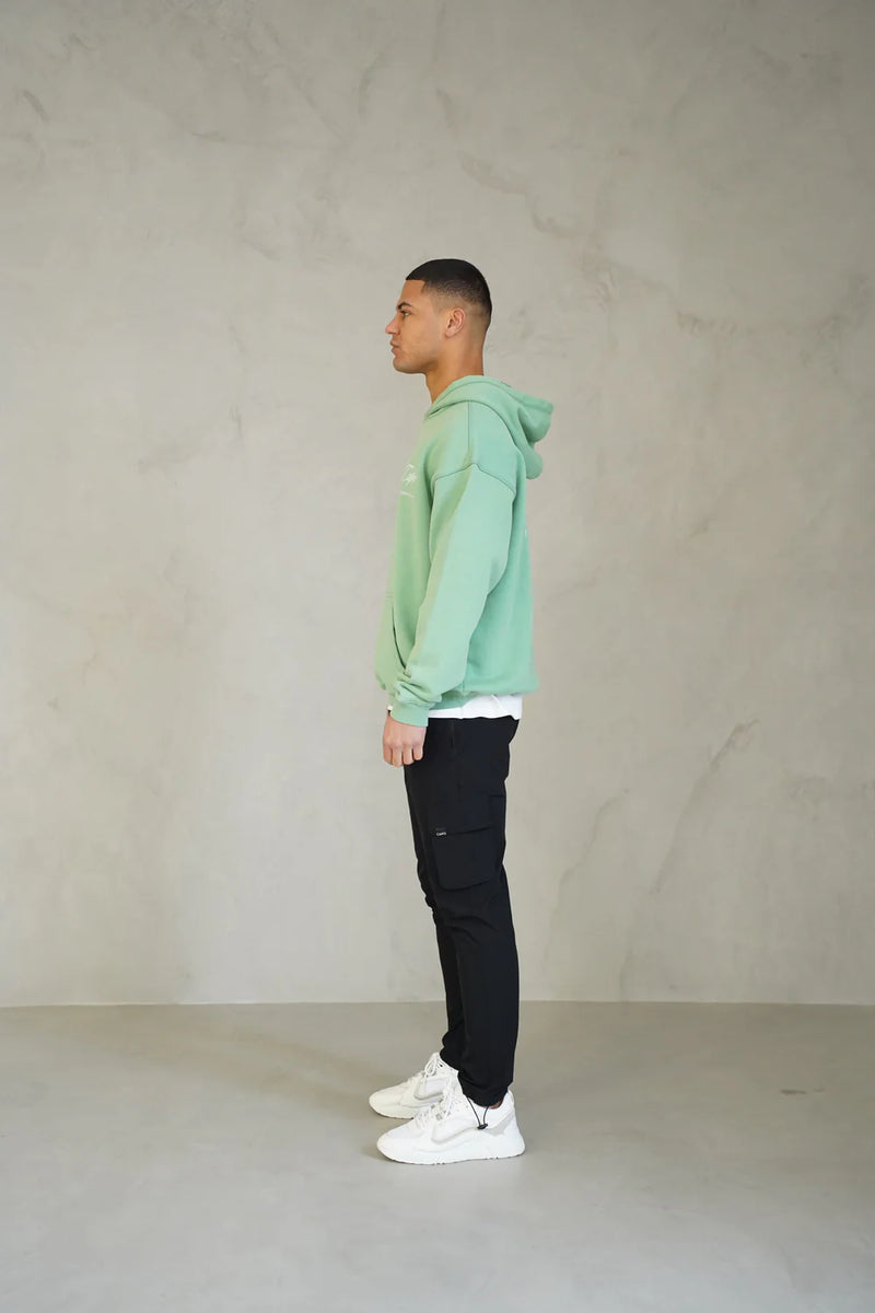 Capo International relaxed fit hoodie with dropped shoulder - Washed Green