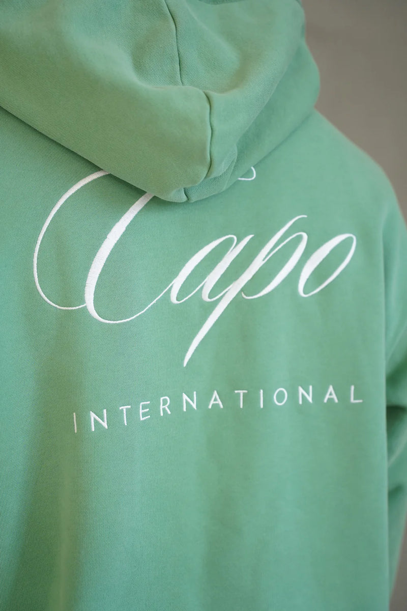 Capo International relaxed fit hoodie with dropped shoulder - Washed Green