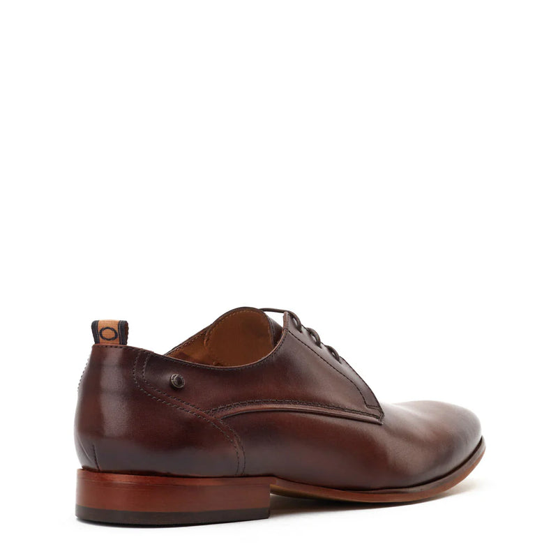 Base London Gambino Waxy Derby Shoes Brown