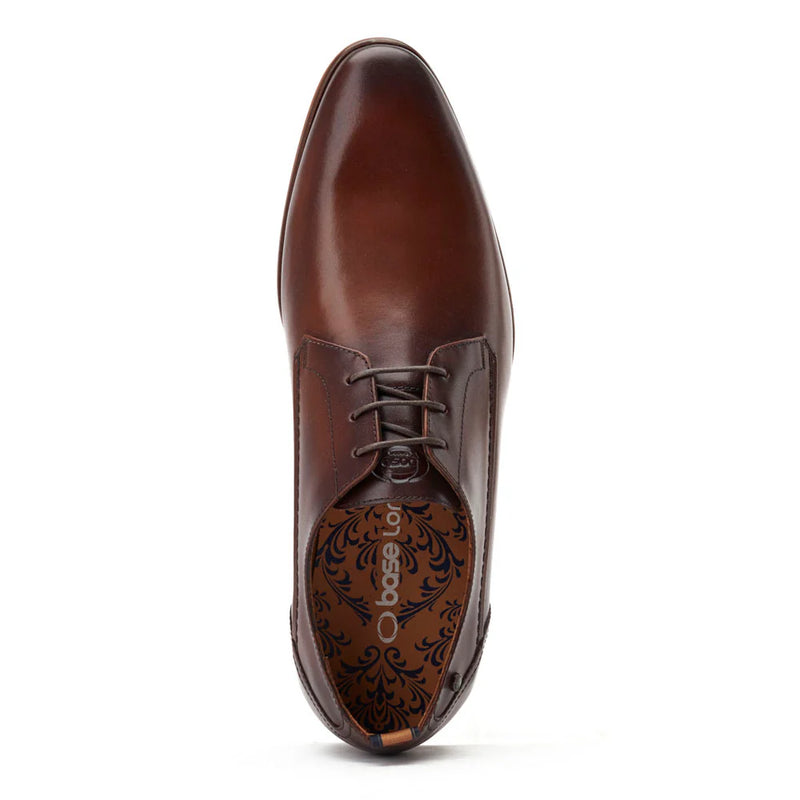 Base London Gambino Waxy Derby Shoes Brown