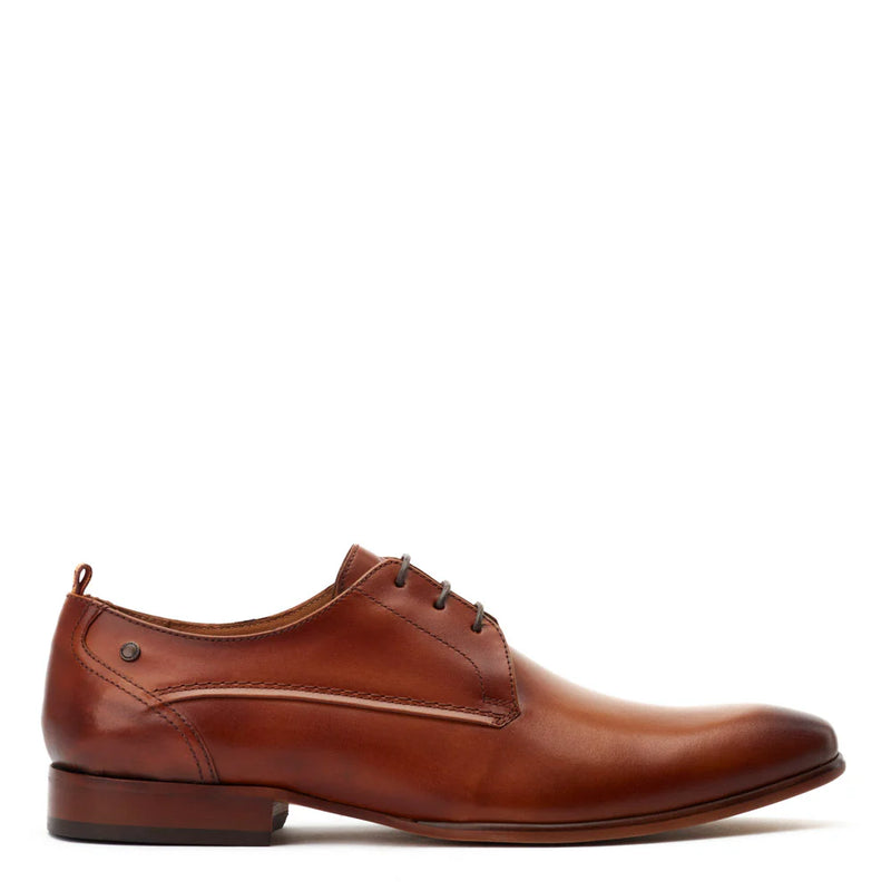 Base London Gambino Waxy Derby Shoes TAN