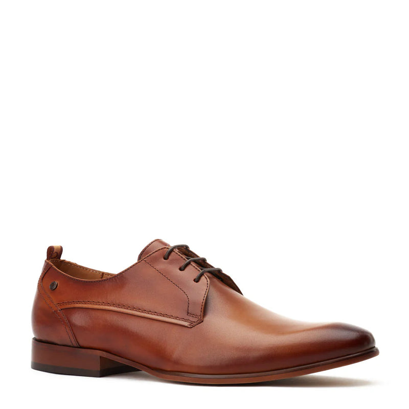 Base London Gambino Waxy Derby Shoes TAN