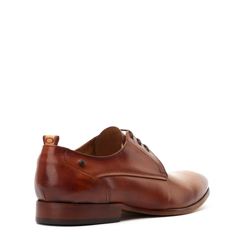 Base London Gambino Waxy Derby Shoes TAN