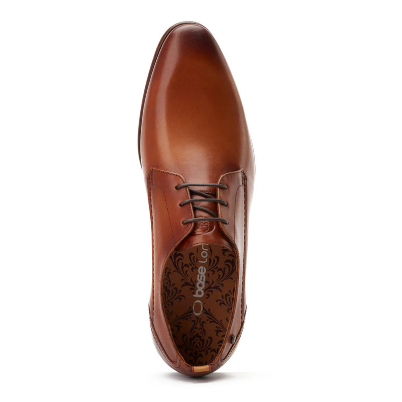 Base London Gambino Waxy Derby Shoes TAN