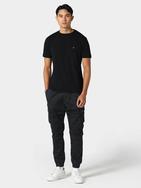 883 Police Gambit Black cut and sew T-Shirt