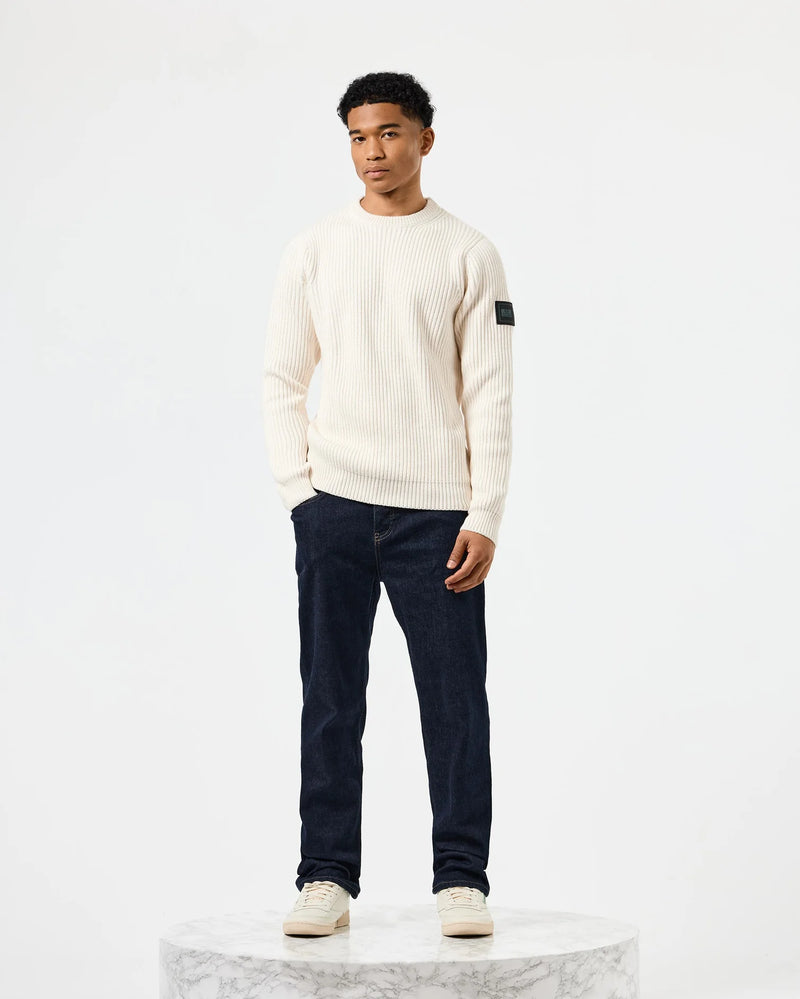 Weekend Offender Couto Knitted Ribbed Sweater Ivory