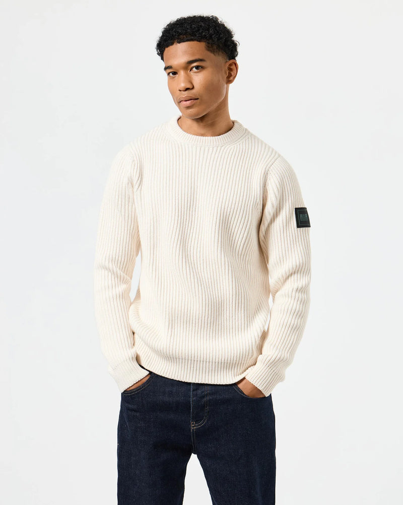 Weekend Offender Couto Knitted Ribbed Sweater Ivory