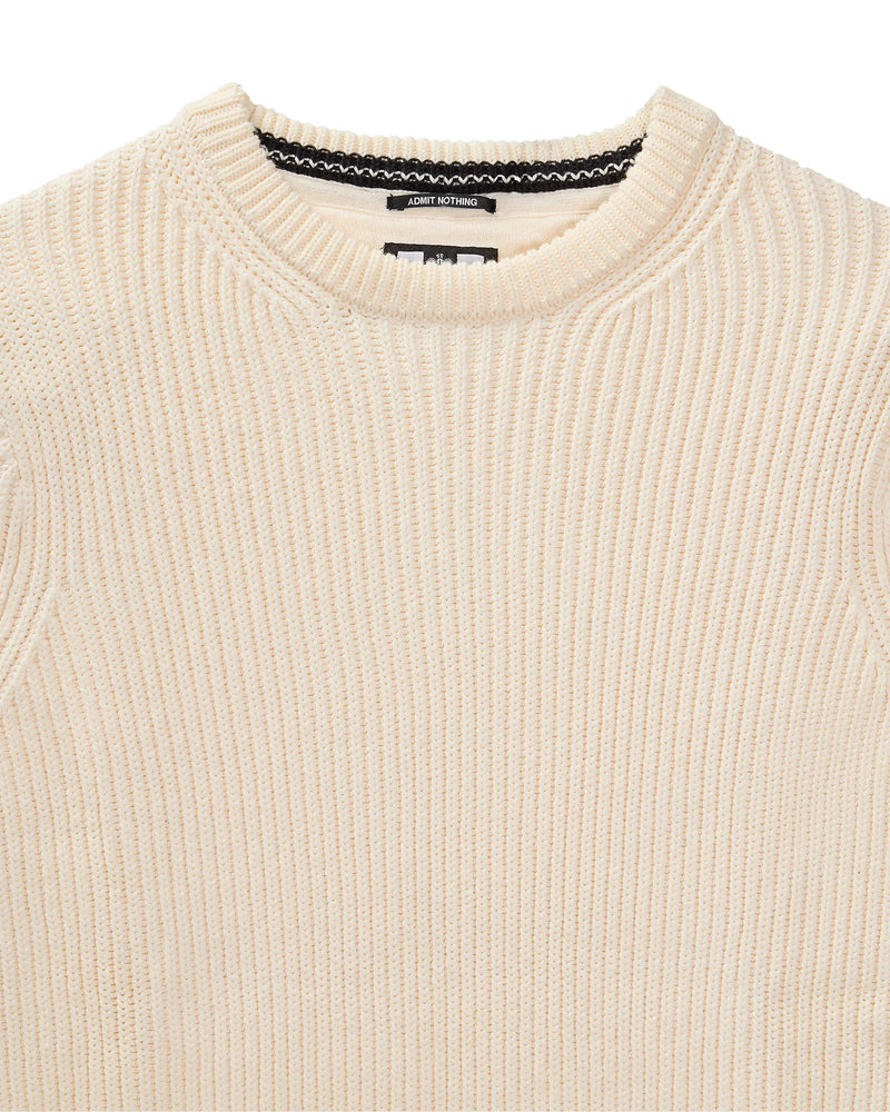 Weekend Offender Couto Knitted Ribbed Sweater Ivory