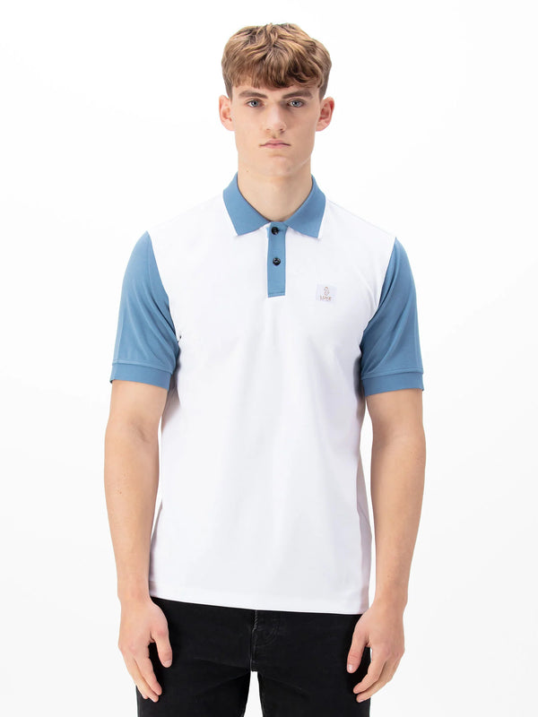 Luke Est 1977 SADDLEWORTH POLO - WHITE/BLUE