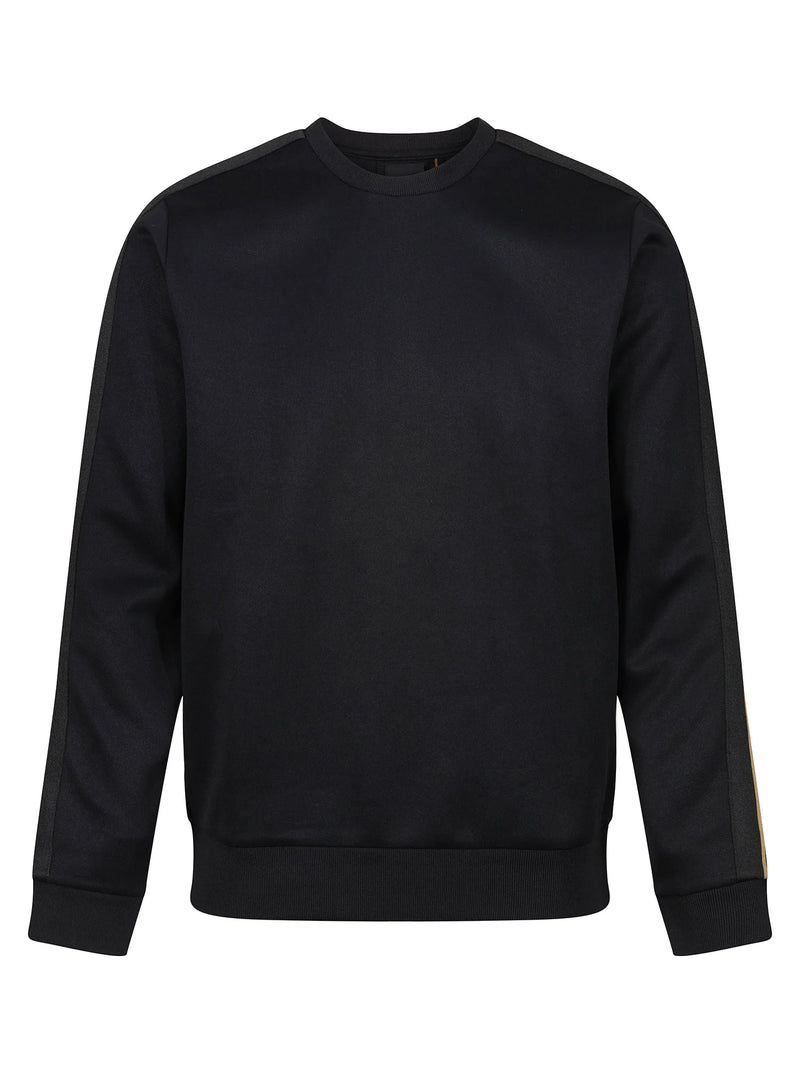 Luke MASSACHUSETTS TAPE DETAIL SWEATSHIRT - BLACK