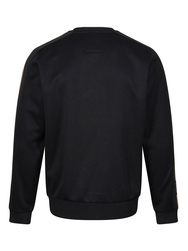 Luke MASSACHUSETTS TAPE DETAIL SWEATSHIRT - BLACK