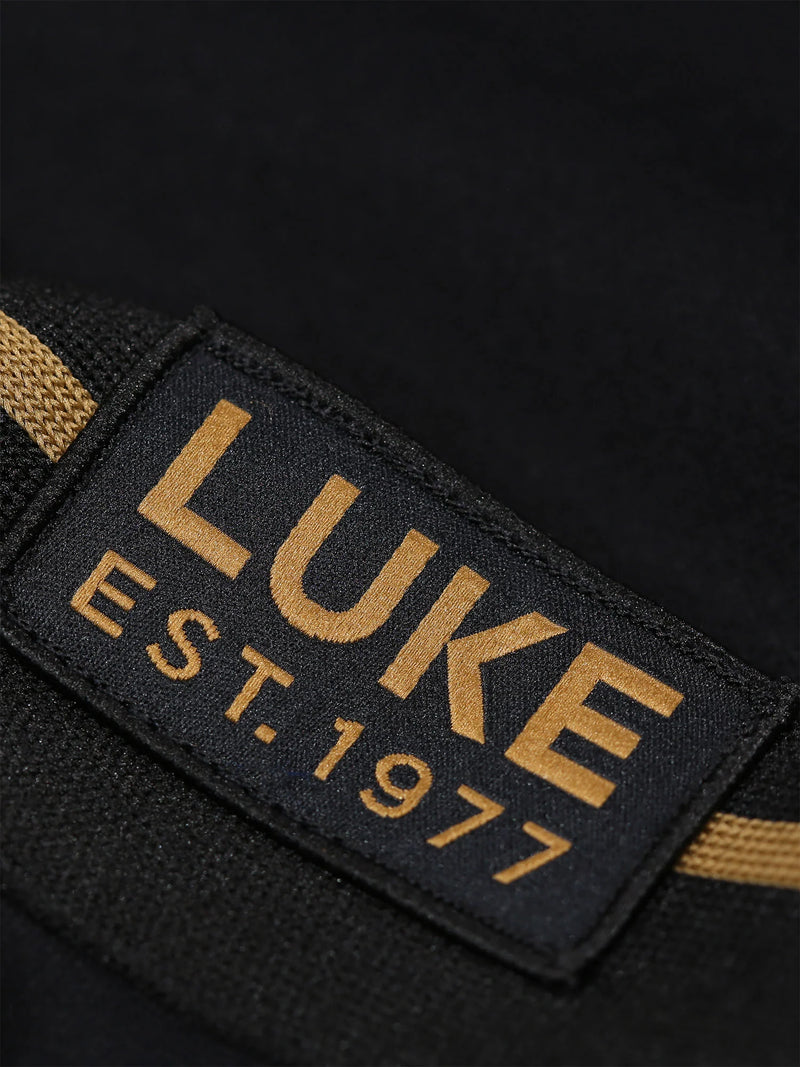 Luke MASSACHUSETTS TAPE DETAIL SWEATSHIRT - BLACK