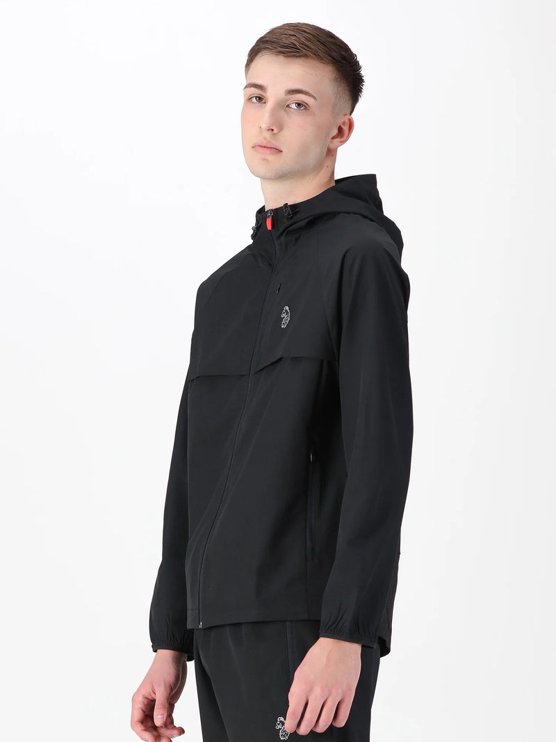 Luke BRECON PERFORMANCE ZIP THROUGH HOODIE - BLACK