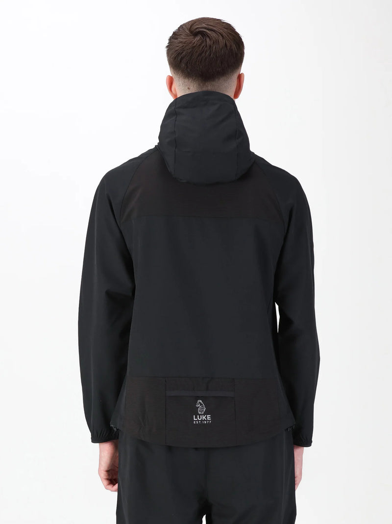 Luke BRECON PERFORMANCE ZIP THROUGH HOODIE - BLACK