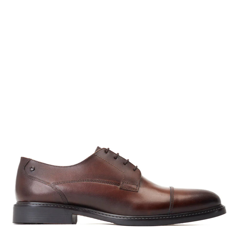 Base London Magnus Waxy Derby Shoes Brown