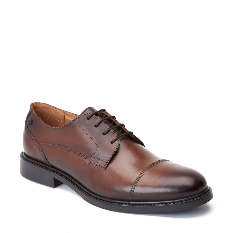 Base London Magnus Waxy Derby Shoes Brown