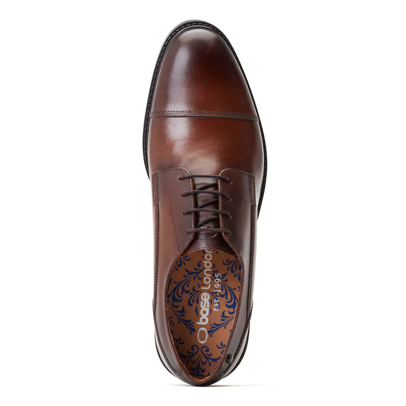 Base London Magnus Waxy Derby Shoes Brown