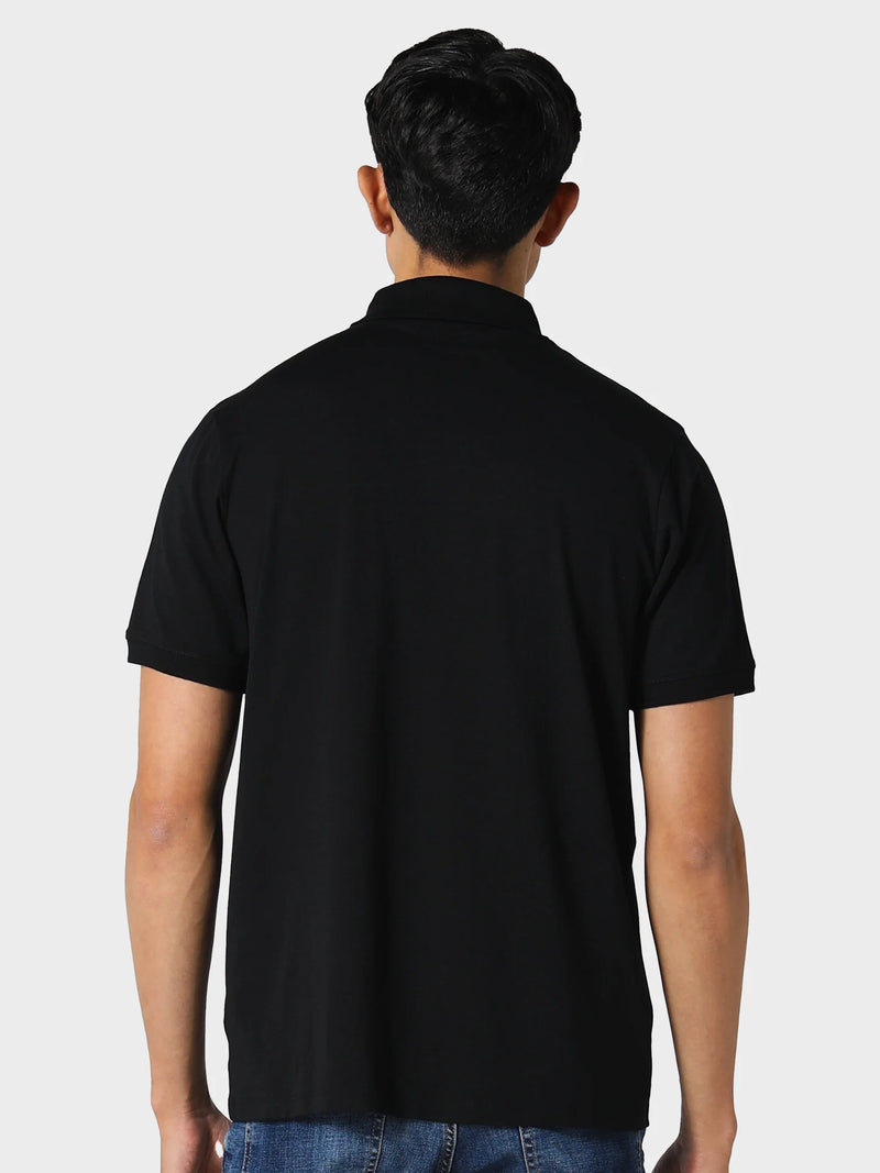 883 Police Neptune Polo Shirt BLACK