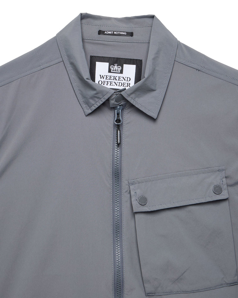 Weekend Offender Southbank Technical Over-Shirt - ZINC