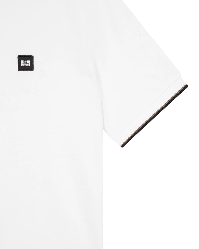 Weekend Offender Sakai Polo Shirt White/Mid House Check