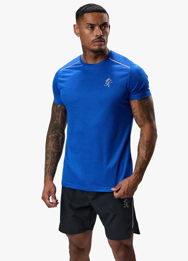 Gym King Element Tee - Sonic Blue Marl