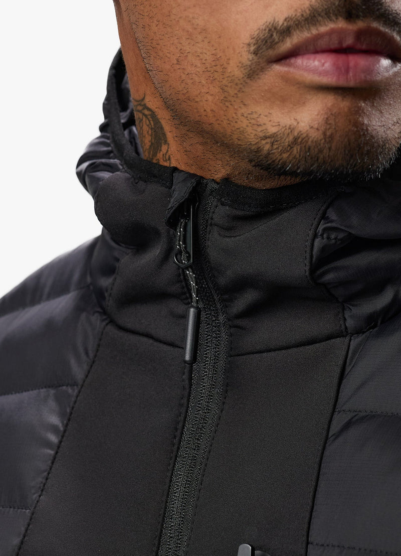 Gym King Summit Hybrird Hooded Jacket - BLACK