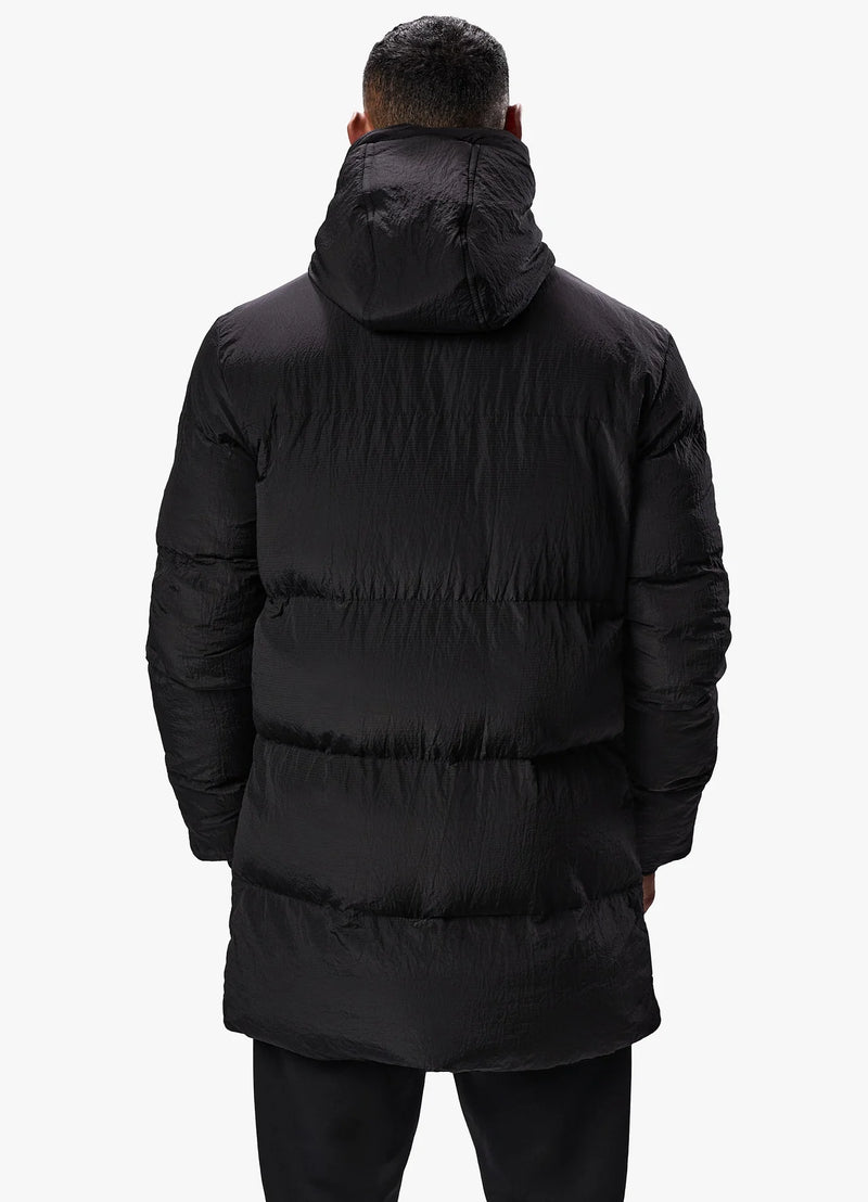 Gym King Elevate Padded Hooded Lightweight Parka Puffer Jacket BLACK