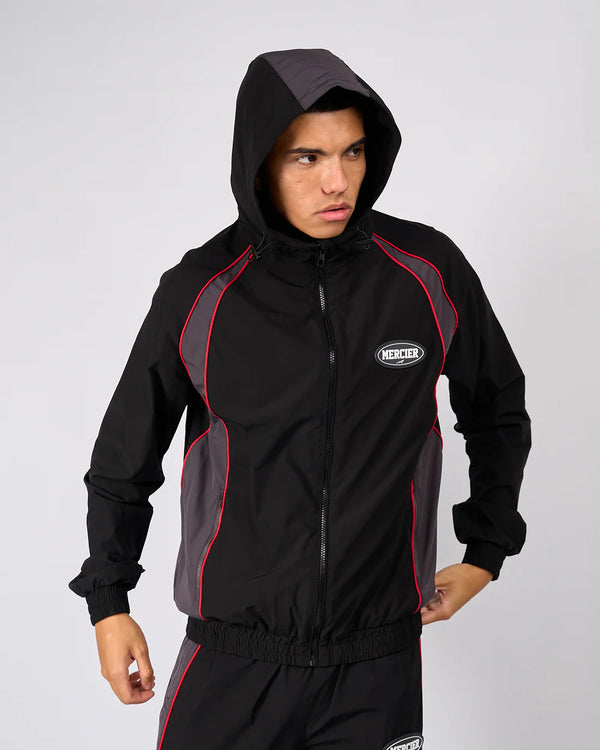 Mercier Black Grey Maison Racer Track Top