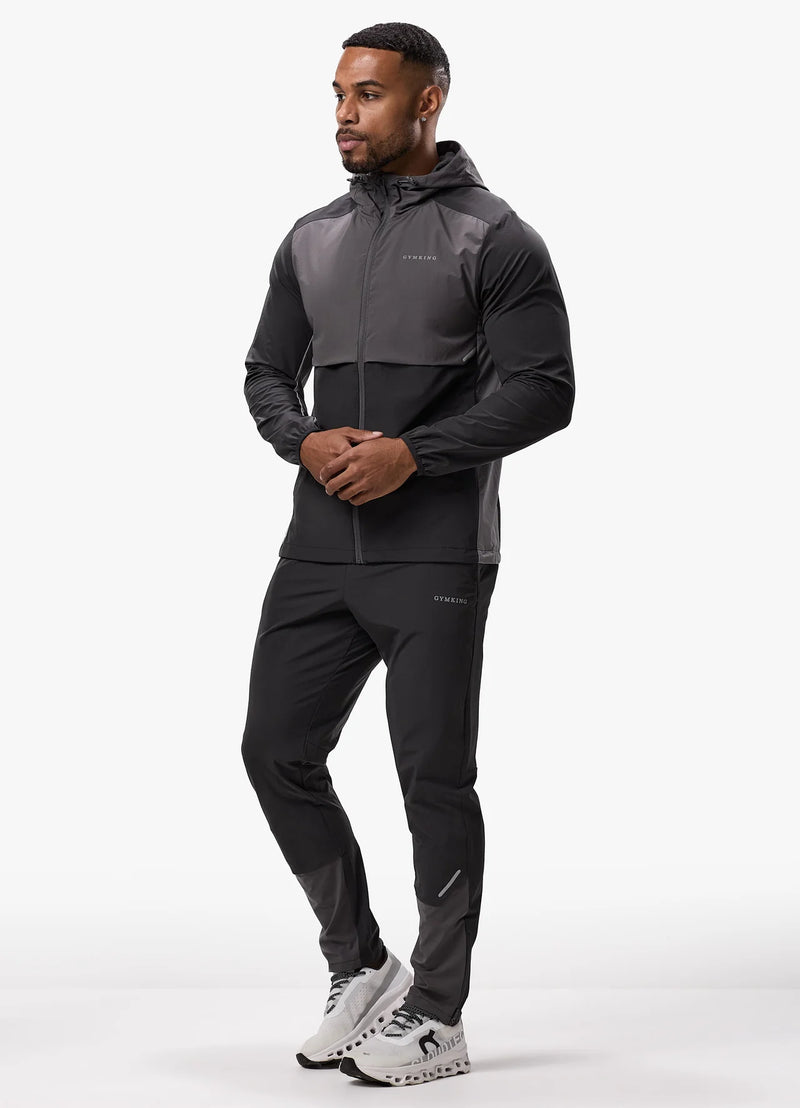 Gym King Advance Tracksuit Top Black Fossil Grey