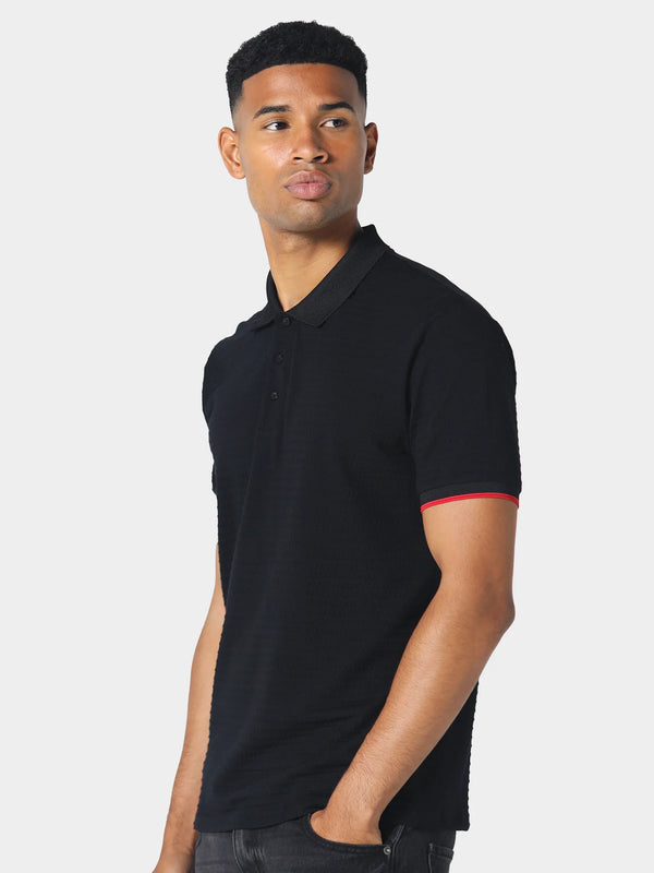 883 Police Shildon Black Polo Shirt