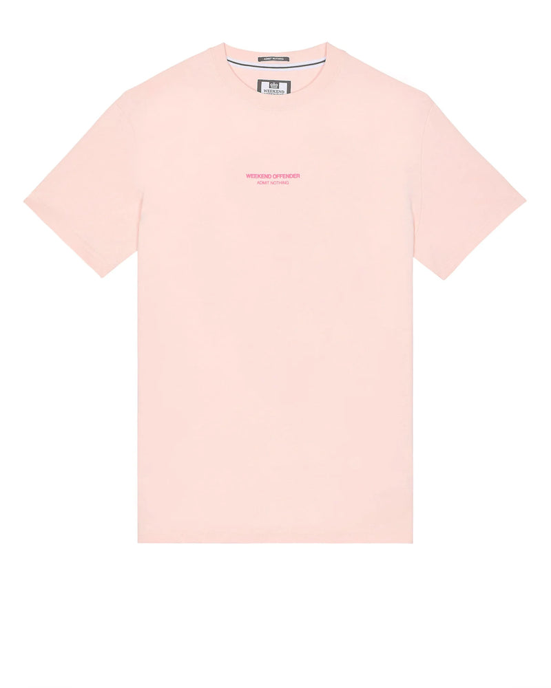 Weekend Offender Millergrove T-Shirt Pale Blush Pink/Candy Pink