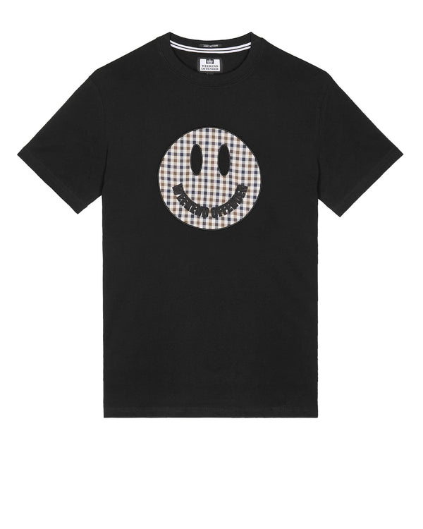 Weekend Offender Tambay Smiley T-Shirt Black/Mid House Check