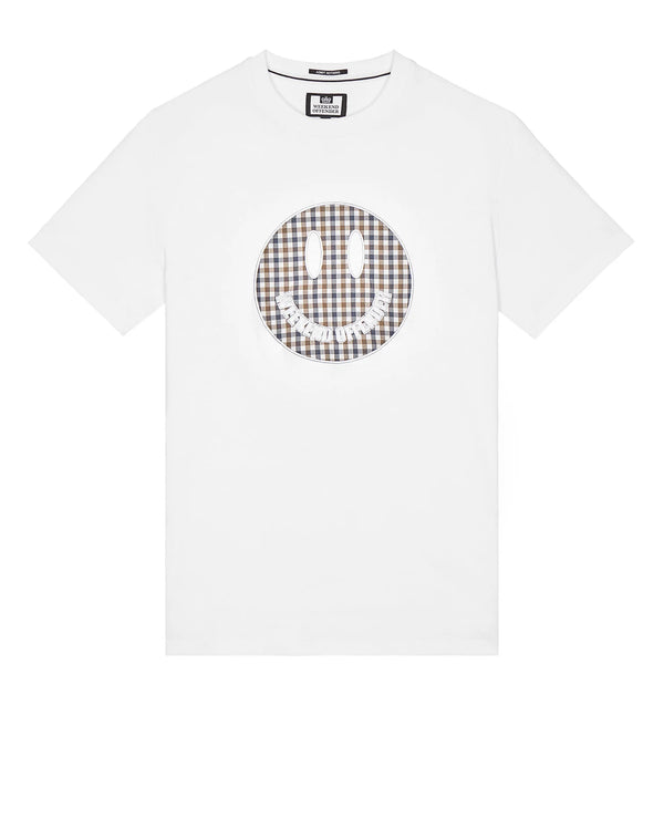 Weekend Offender Tambay Smiley T-Shirt White/Mid House Check