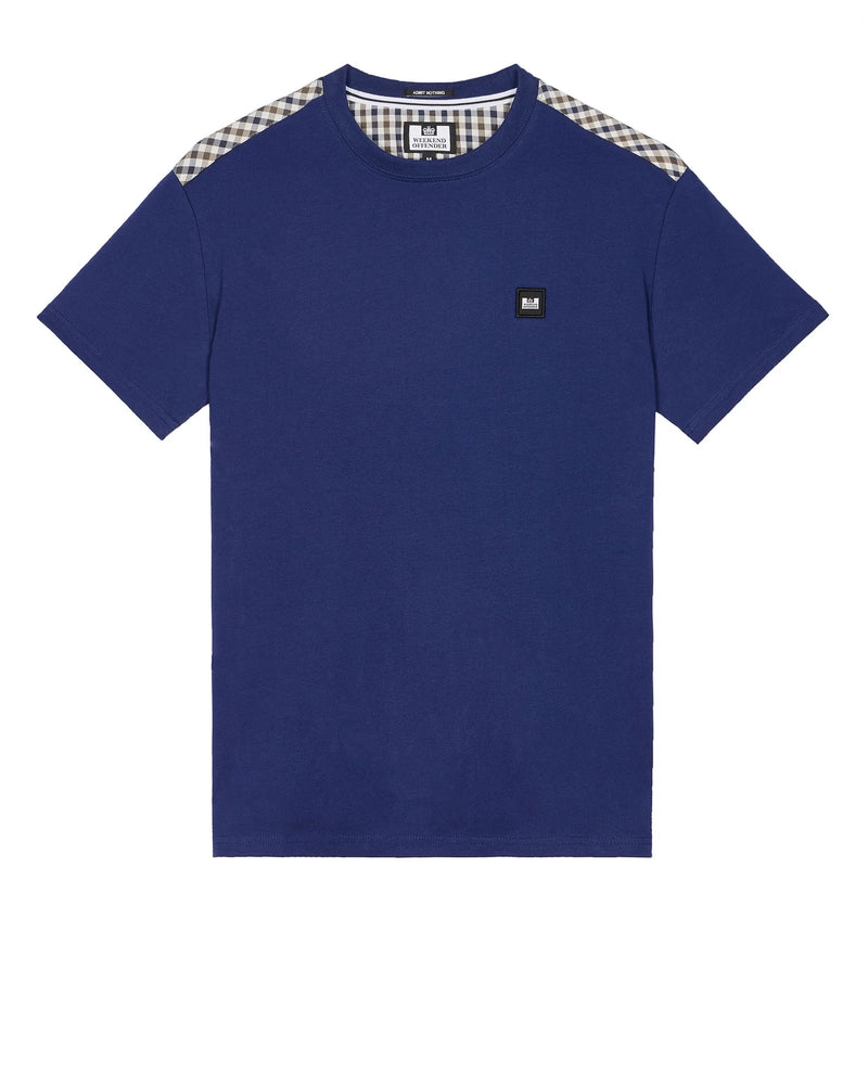 Weekend Offender Diaz T-Shirt Bright Navy/Mid House Check