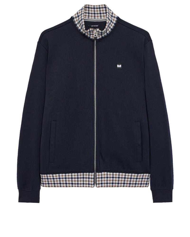 Weekend Offender Alameda House Check Track Top - Navy