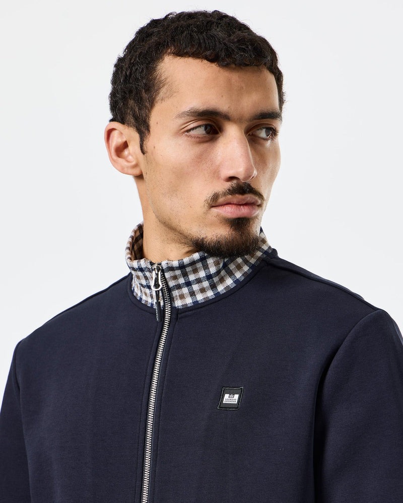 Weekend Offender Alameda House Check Track Top - Navy