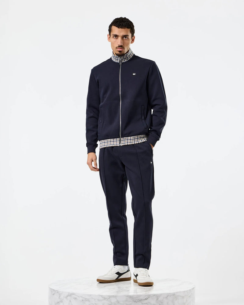 Weekend Offender Alameda House Check Track Top - Navy