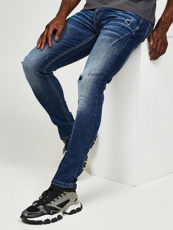 Alessandro Zavetti Raneiro Slim Fit Jeans - Blue