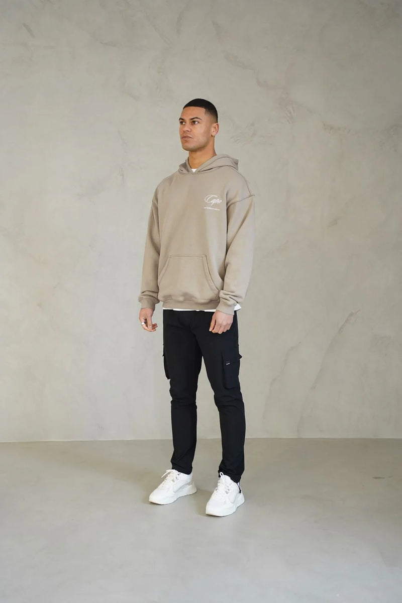 Capo International relaxed fit hoodie with dropped shoulder - BEIGE