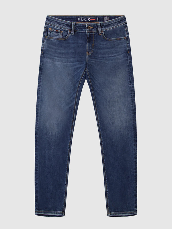 Mish Mash 1984 Tapered Fit Flex Active Mid Wash Denim Jean